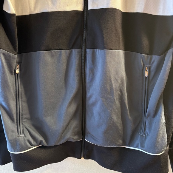 Adidas Men's Black, White, and Gray Track Jacket, Sz M - Picture 2 of 9